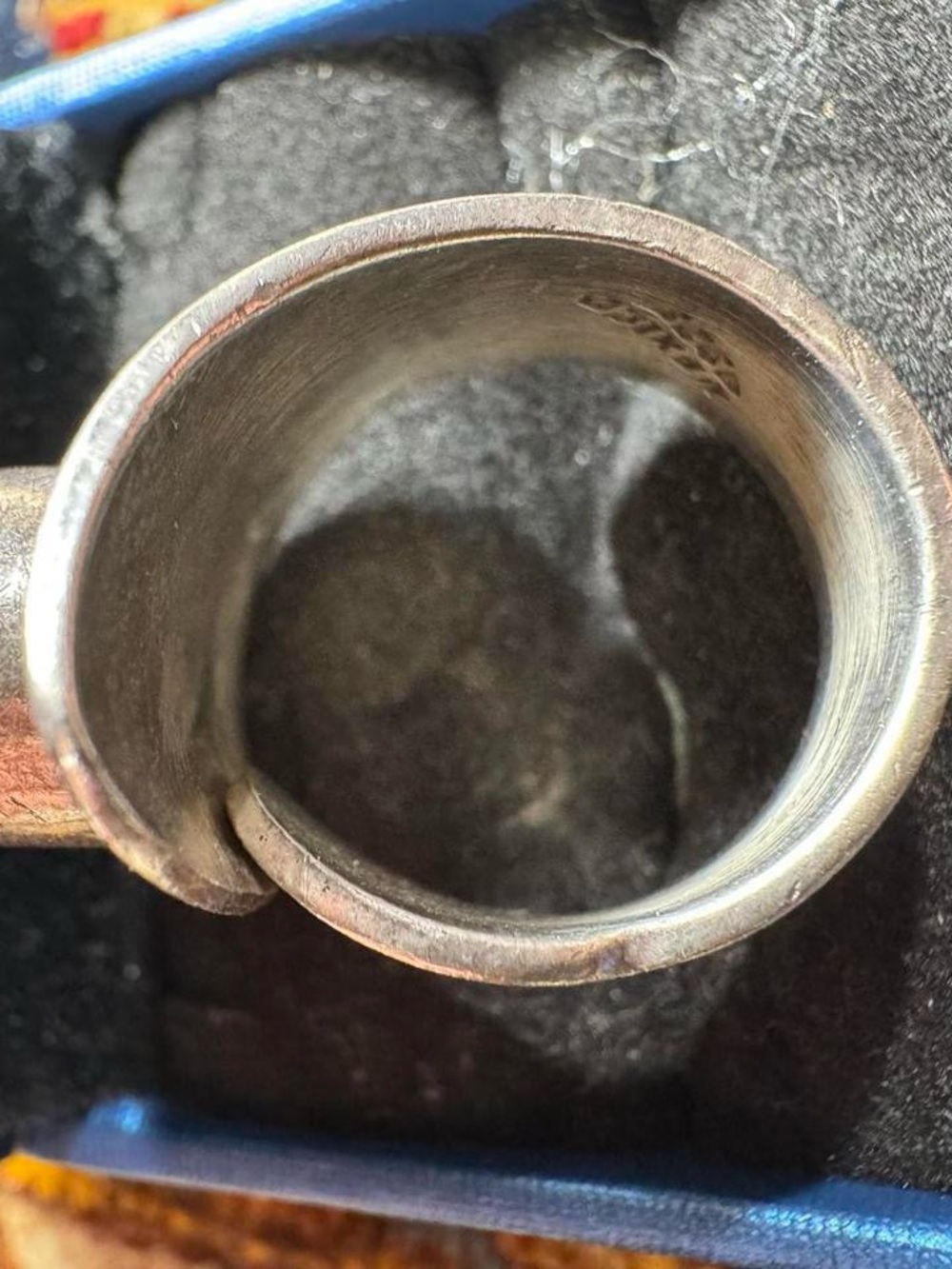 925 Sterling Silver Black Onyx Modernist Ring Brutalist Statement Wide Band Sz 6 - Picture 5 of 6